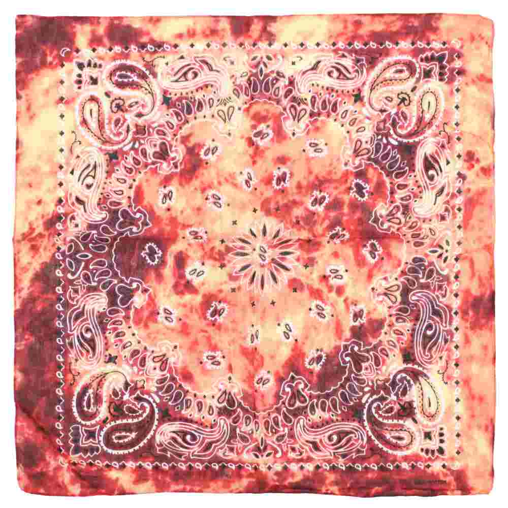 Zac's Alter Ego - Acid Wash Tie Dye Paisley Bandana - Orange